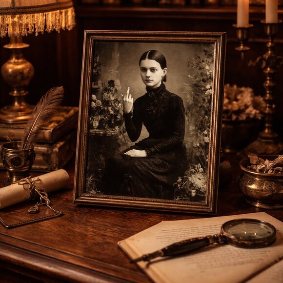 8.5x11 Vintage Rebellious Victorian Print | Antique Gothic Art - Picture 3 of 4